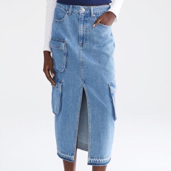 Aeropostale denim cargo maxi skirt NWT size small - Picture 1 of 8